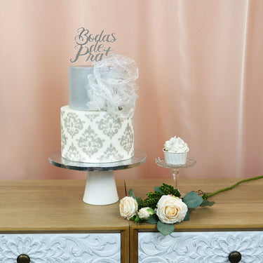 Topper Prata Bodas de Prata
